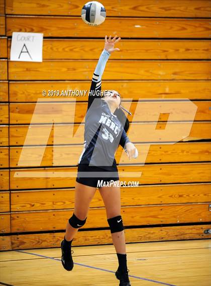 Thumbnail 2 in Our Lady of Mercy Academy vs. Baldwin (Long Beach Invitational) photogallery.