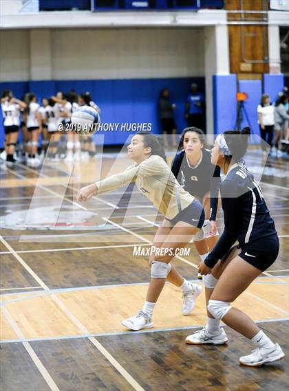 Thumbnail 1 in Our Lady of Mercy Academy vs. Baldwin (Long Beach Invitational) photogallery.