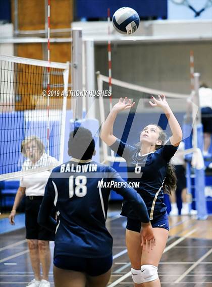 Thumbnail 2 in Our Lady of Mercy Academy vs. Baldwin (Long Beach Invitational) photogallery.