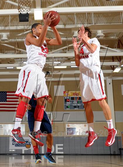 Thumbnail 1 in Leuzinger vs. Orange Lutheran (MaxPreps Holiday Classic) photogallery.
