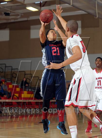 Thumbnail 1 in Leuzinger vs. Orange Lutheran (MaxPreps Holiday Classic) photogallery.