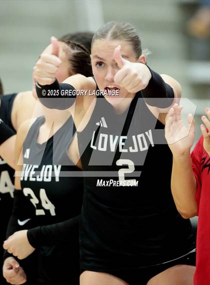 Thumbnail 2 in Lovejoy vs Wakeland (UIL5A Volleyball Area Playoff Division 2) photogallery.