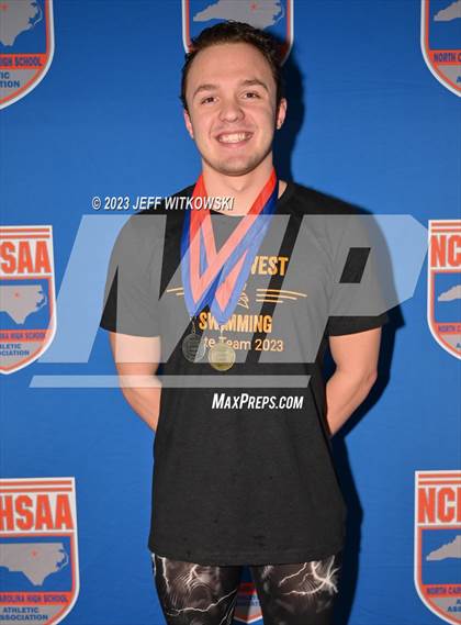 Thumbnail 2 in NCHSAA 3A State Swimming Championship Awards photogallery.