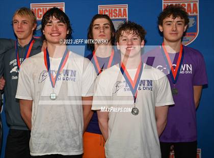 Thumbnail 3 in NCHSAA 3A State Swimming Championship Awards photogallery.