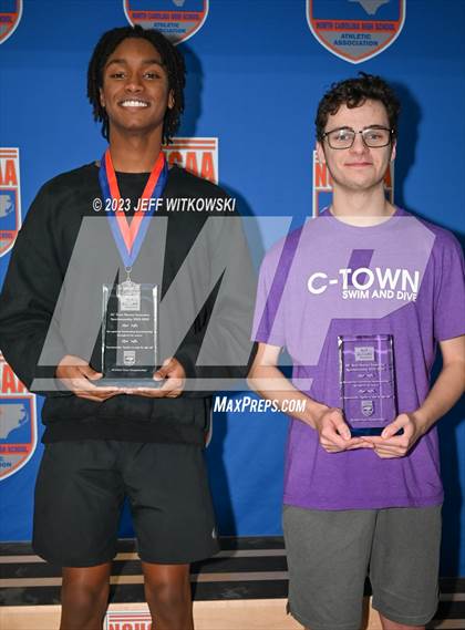 Thumbnail 2 in NCHSAA 3A State Swimming Championship Awards photogallery.