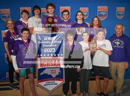 Thumbnail 1 in NCHSAA 3A State Swimming Championship Awards photogallery.