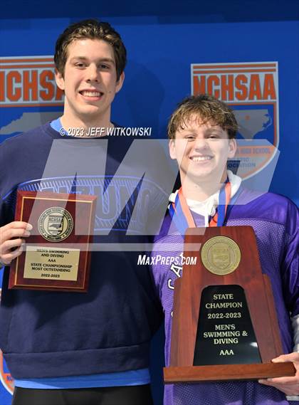 Thumbnail 2 in NCHSAA 3A State Swimming Championship Awards photogallery.