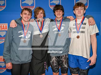 Thumbnail 2 in NCHSAA 3A State Swimming Championship Awards photogallery.
