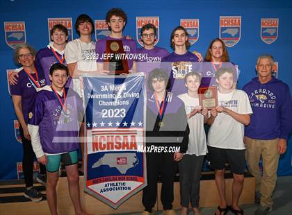 Thumbnail 3 in NCHSAA 3A State Swimming Championship Awards photogallery.