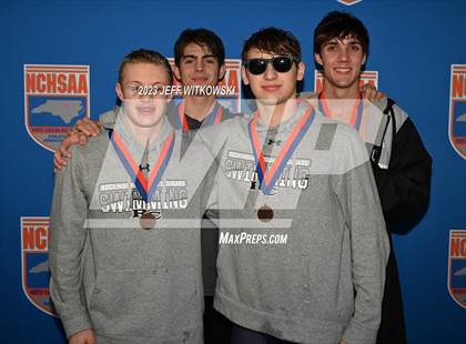 Thumbnail 3 in NCHSAA 3A State Swimming Championship Awards photogallery.