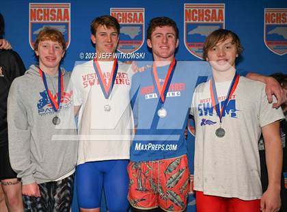 Thumbnail 3 in NCHSAA 3A State Swimming Championship Awards photogallery.