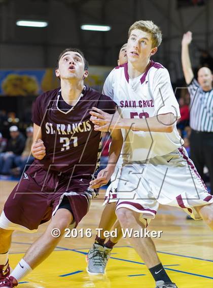 Thumbnail 1 in St. Francis vs Santa Cruz (SCCAL Championship at K.P. Arena) photogallery.