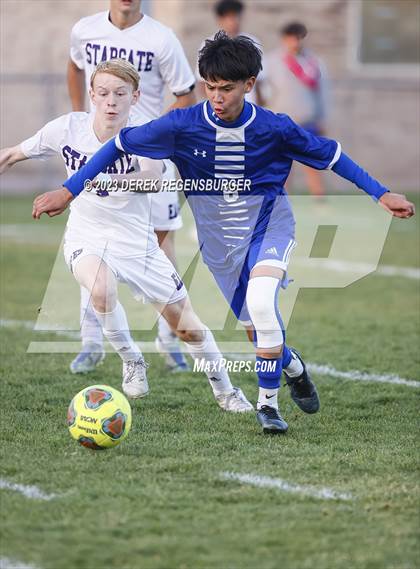 Thumbnail 2 in Fort Lupton vs Stargate School (CHSAA 3A Playoffs Rd1) photogallery.
