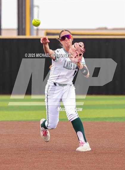 Thumbnail 2 in Lake Ridge vs. Timber Creek (UIL 6A D1 Girls Softball Bi-District) photogallery.