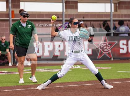 Thumbnail 3 in Lake Ridge vs. Timber Creek (UIL 6A D1 Girls Softball Bi-District) photogallery.