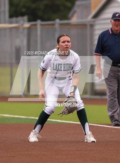 Thumbnail 3 in Lake Ridge vs. Timber Creek (UIL 6A D1 Girls Softball Bi-District) photogallery.