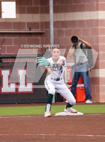 Thumbnail 3 in Lake Ridge vs. Timber Creek (UIL 6A D1 Girls Softball Bi-District) photogallery.