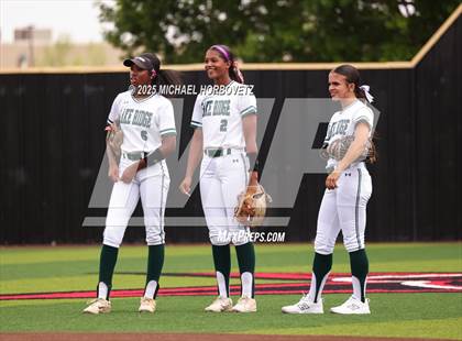 Thumbnail 2 in Lake Ridge vs. Timber Creek (UIL 6A D1 Girls Softball Bi-District) photogallery.