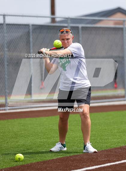 Thumbnail 2 in Lake Ridge vs. Timber Creek (UIL 6A D1 Girls Softball Bi-District) photogallery.