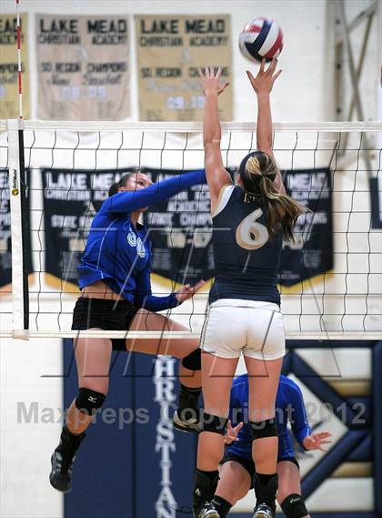 Thumbnail 3 in Calvary Chapel Christian vs Lake Mead Academy (LMCA Fall Classic) photogallery.