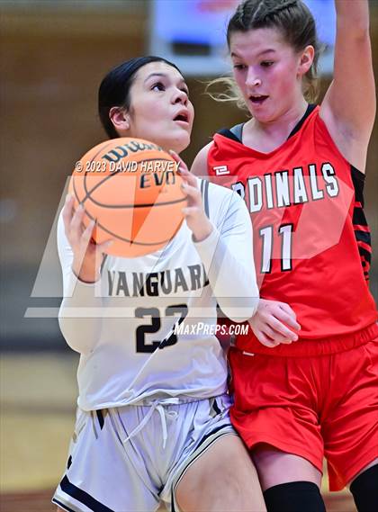Thumbnail 2 in (CHSAA 3A Girls Basketball First Round) Grand Valley vs Vanguard photogallery.