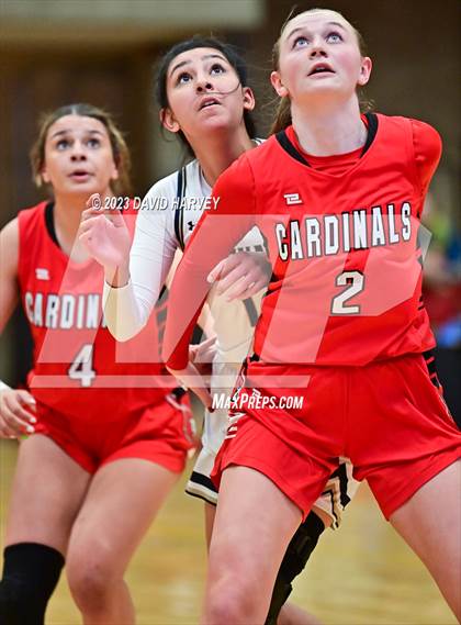 Thumbnail 3 in (CHSAA 3A Girls Basketball First Round) Grand Valley vs Vanguard photogallery.