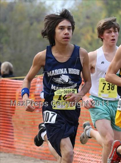 Thumbnail 2 in CIF State Cross Country Championships (D4 Boys) photogallery.