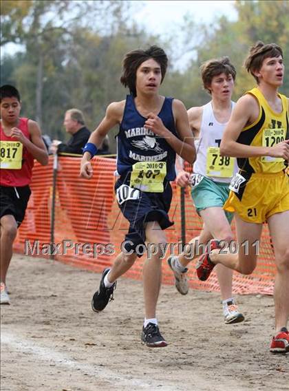 Thumbnail 1 in CIF State Cross Country Championships (D4 Boys) photogallery.