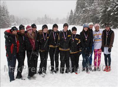 Thumbnail 1 in NYSPHSAA Girls Nordic Classic Relay @ Lake Placid photogallery.