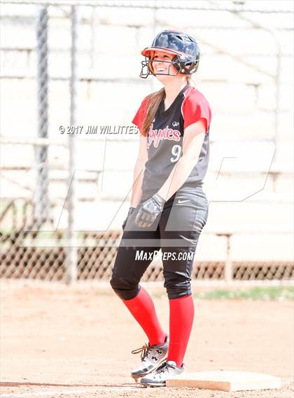 Thumbnail 2 in Valley Christian vs Combs (Chandler Prep Softball Classic)  photogallery.