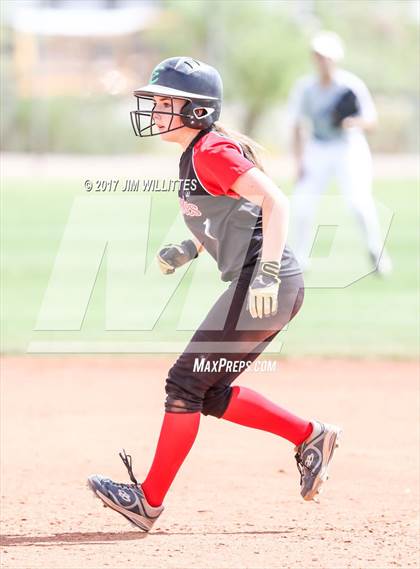 Thumbnail 3 in Valley Christian vs Combs (Chandler Prep Softball Classic)  photogallery.