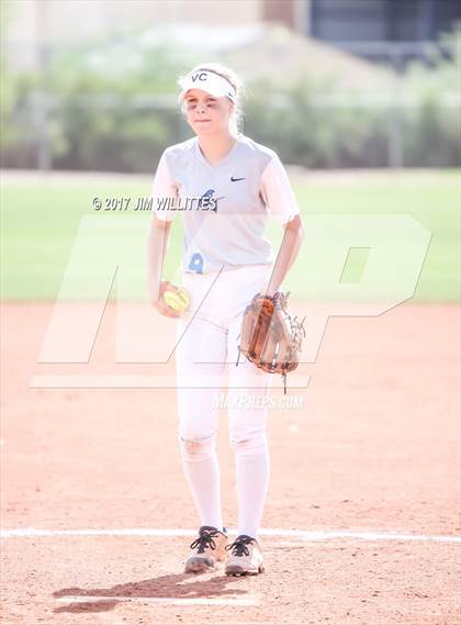 Thumbnail 3 in Valley Christian vs Combs (Chandler Prep Softball Classic)  photogallery.