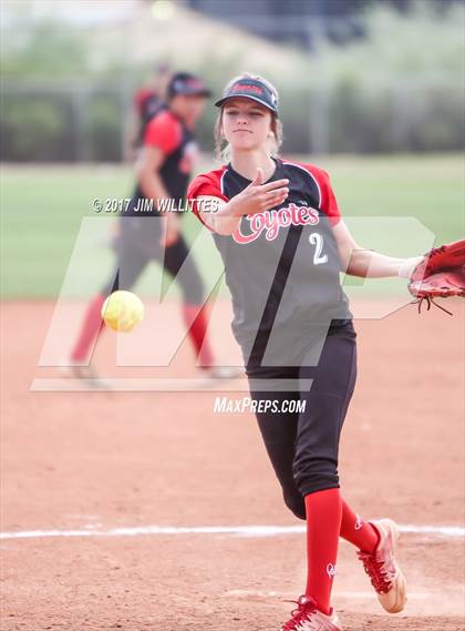 Thumbnail 1 in Valley Christian vs Combs (Chandler Prep Softball Classic)  photogallery.