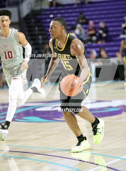 Thumbnail 2 in Sunrise Christian Academy vs. St. Frances Academy (City of Palms Classic) photogallery.
