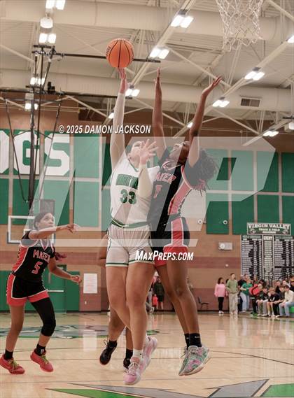 Thumbnail 2 in Mater Academy East Las Vegas vs Virgin Valley (2025 NIAA Southern Regional Championship) photogallery.