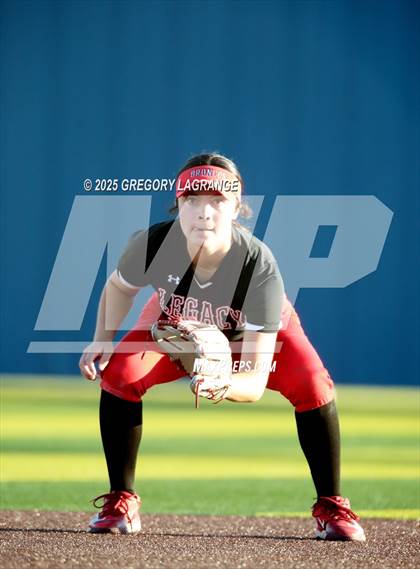 Thumbnail 1 in Mansfield Legacy vs Guyer (UIL 6A Softball Regional Semi-Finals Division II) Game 3 photogallery.