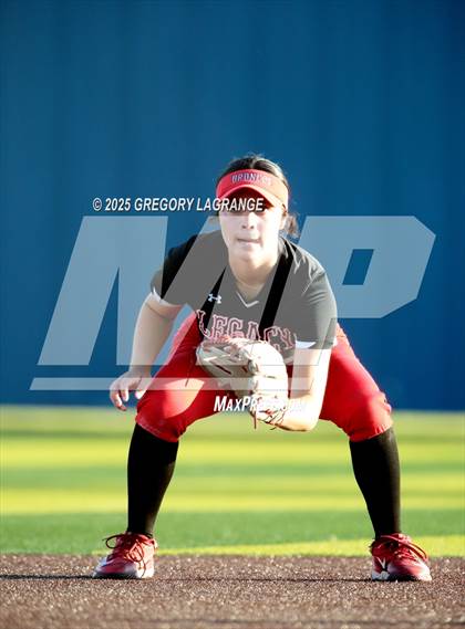 Thumbnail 3 in Mansfield Legacy vs Guyer (UIL 6A Softball Regional Semi-Finals Division II) Game 3 photogallery.