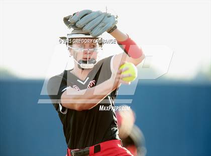 Thumbnail 1 in Mansfield Legacy vs Guyer (UIL 6A Softball Regional Semi-Finals Division II) Game 3 photogallery.