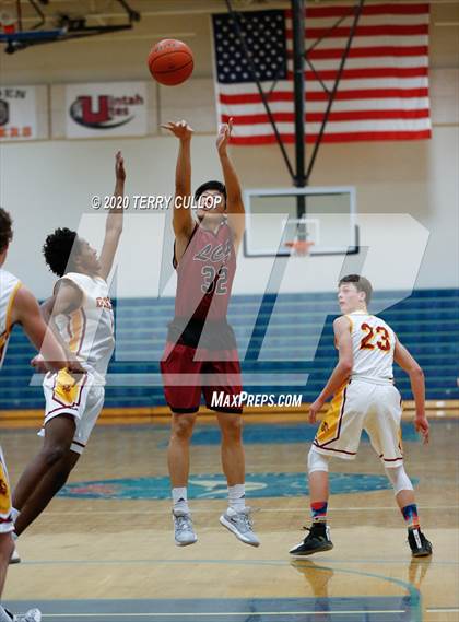 Thumbnail 1 in Layton Christian Academy vs. Star Valley (Eagle Holiday Shootout) photogallery.