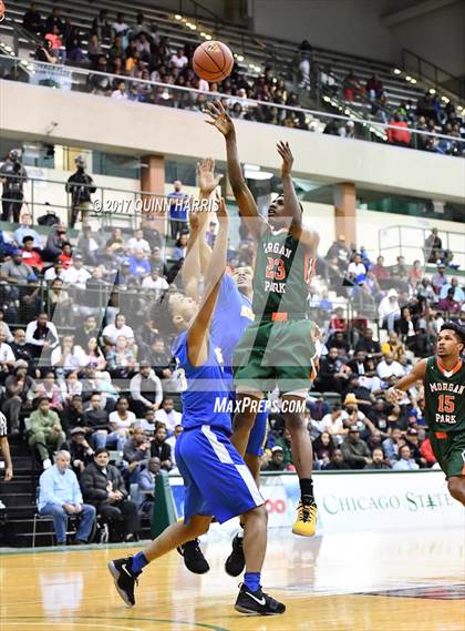 Thumbnail 2 in Morgan Park vs. Simeon (CPHSAA Final) photogallery.