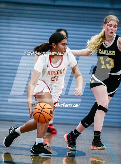 Thumbnail 2 in Oak Park vs Rosary Academy (Riptide GBB Showcase) photogallery.