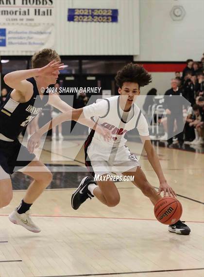Thumbnail 2 in University vs. Sheridan (IHSAA 2A Sectional S43 Semifiinals) photogallery.