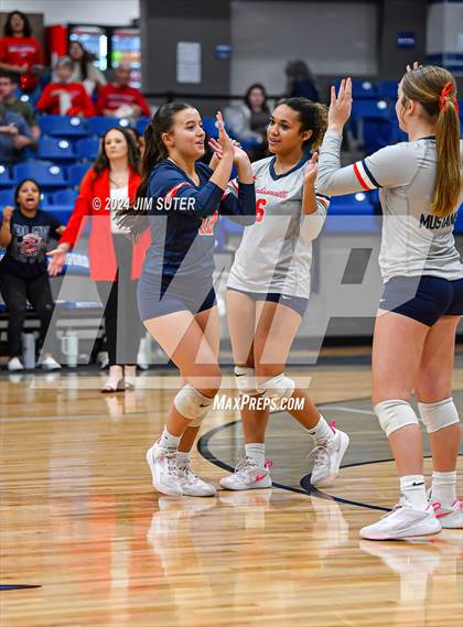 Thumbnail 1 in Gateway College Preperatory vs Madisonville (UIL Volleyball 4A D2 Region III Quarterfinal) photogallery.