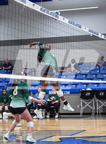 Thumbnail 2 in Gateway College Preperatory vs Madisonville (UIL Volleyball 4A D2 Region III Quarterfinal) photogallery.