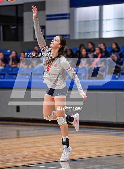 Thumbnail 3 in Gateway College Preperatory vs Madisonville (UIL Volleyball 4A D2 Region III Quarterfinal) photogallery.
