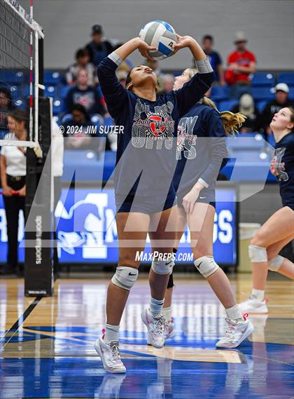Thumbnail 3 in Gateway College Preperatory vs Madisonville (UIL Volleyball 4A D2 Region III Quarterfinal) photogallery.
