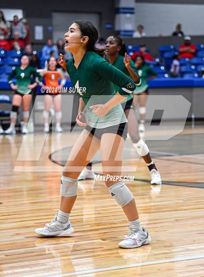 Thumbnail 2 in Gateway College Preperatory vs Madisonville (UIL Volleyball 4A D2 Region III Quarterfinal) photogallery.