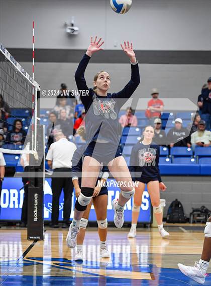 Thumbnail 3 in Gateway College Preperatory vs Madisonville (UIL Volleyball 4A D2 Region III Quarterfinal) photogallery.