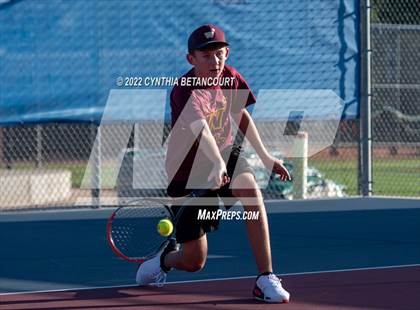 Thumbnail 3 in 5A Region 1 Tennis Tournament photogallery.