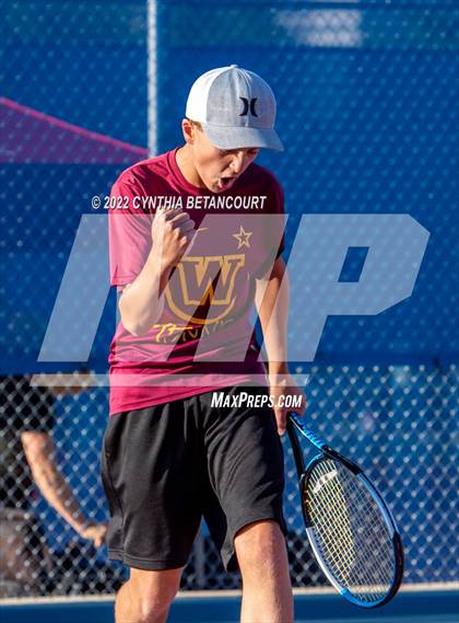 Thumbnail 3 in 5A Region 1 Tennis Tournament photogallery.
